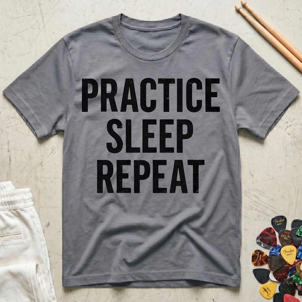 Practice Sleep Repeat Bold T-Shirt