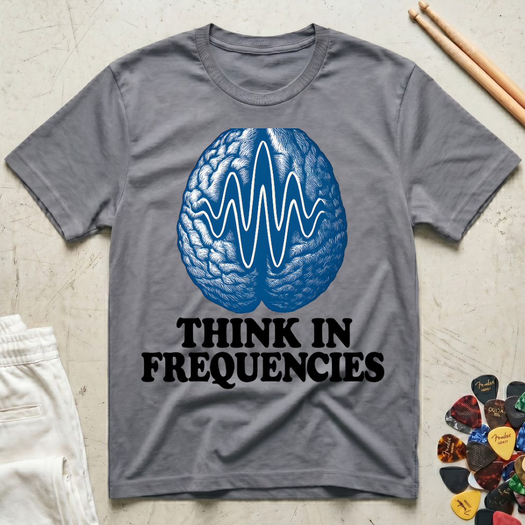Think In Frequencies Brain Wave T-Shirt