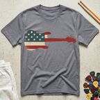 US Flag Guitar T-Shirt