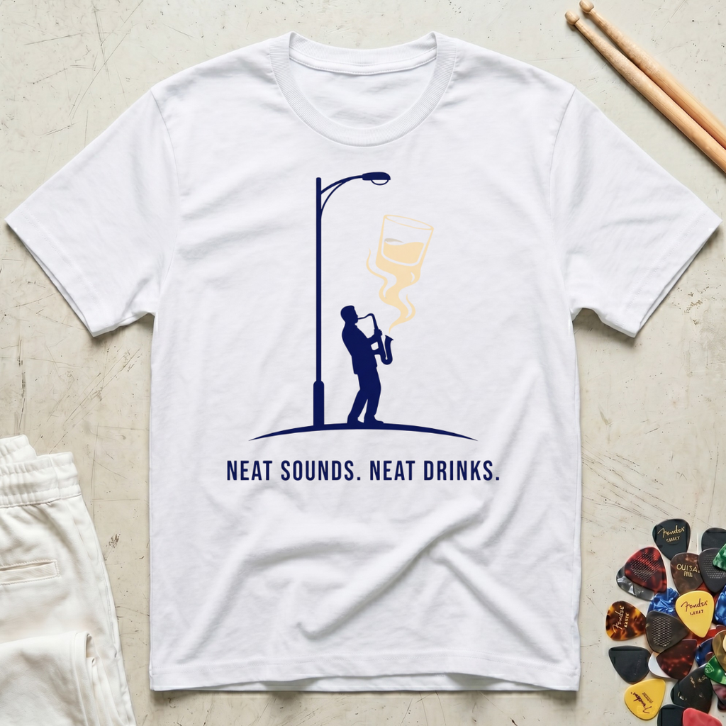 Neat Sounds. Neat Drinks T-Shirt